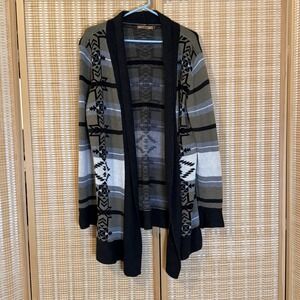 Belldini Womens XL Cardigan Duster Southwestern Mountain Open Outdoor Boho